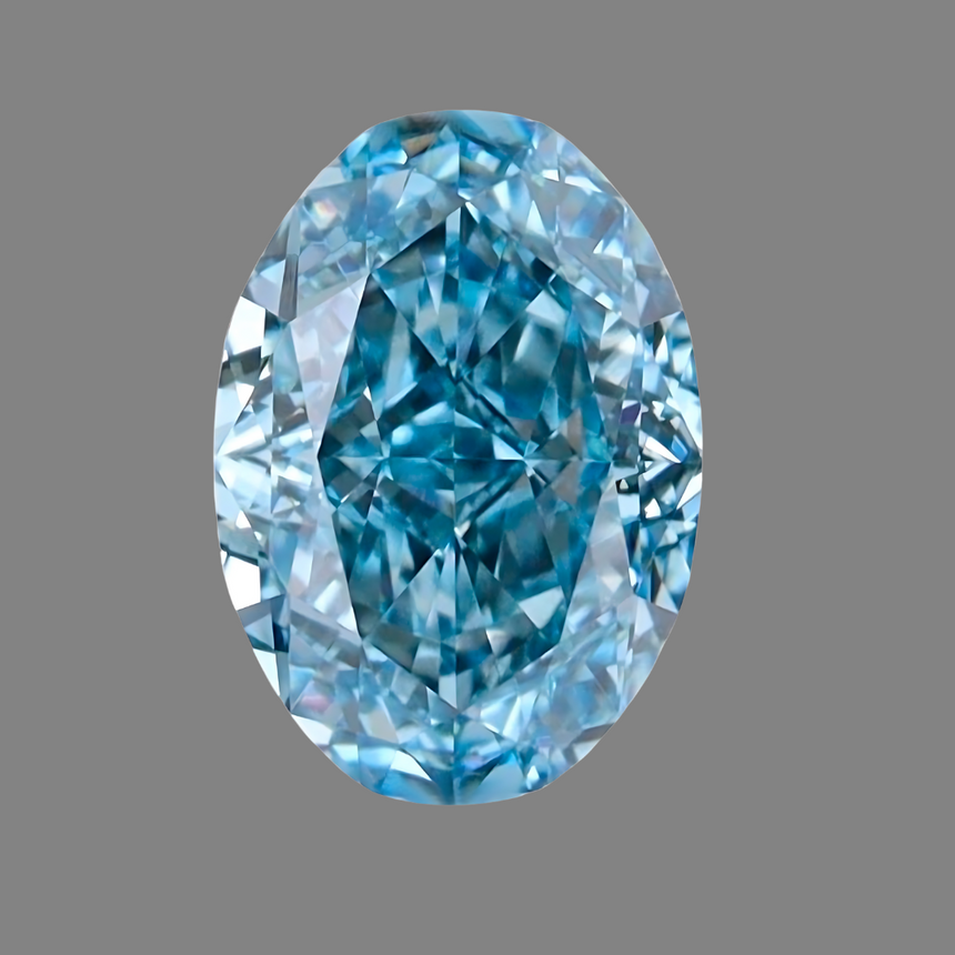 0.68 cts Fancy Vivid Blue Lab Diamond | Saratti