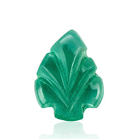 0.69 carats Green Natural Emerald | Carved Leaf