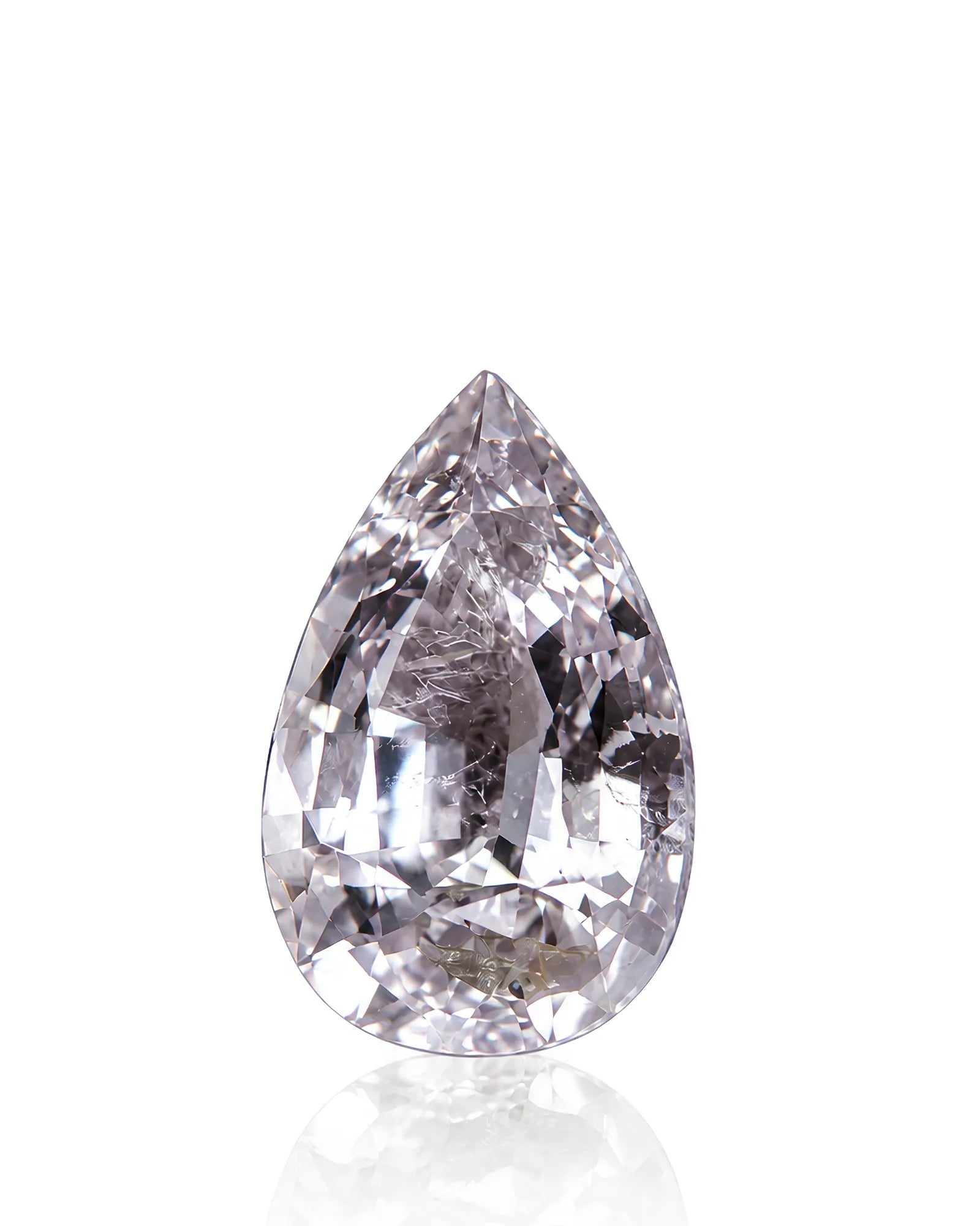 0.70ct Natural Burmese Gray Spinel pear front view | SARATTI