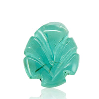 0.74 carats Green Natural Emerald | Carved Leaf