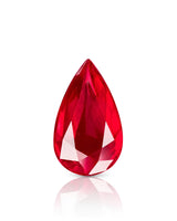 Guild report for 0.75 CTS Natural Ruby documenting Pigeon's Blood colour and strong fluorescence | SARATTI
