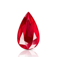 0.75 CTS Unheated Natural Pigeon's Blood Ruby | Pear Cut