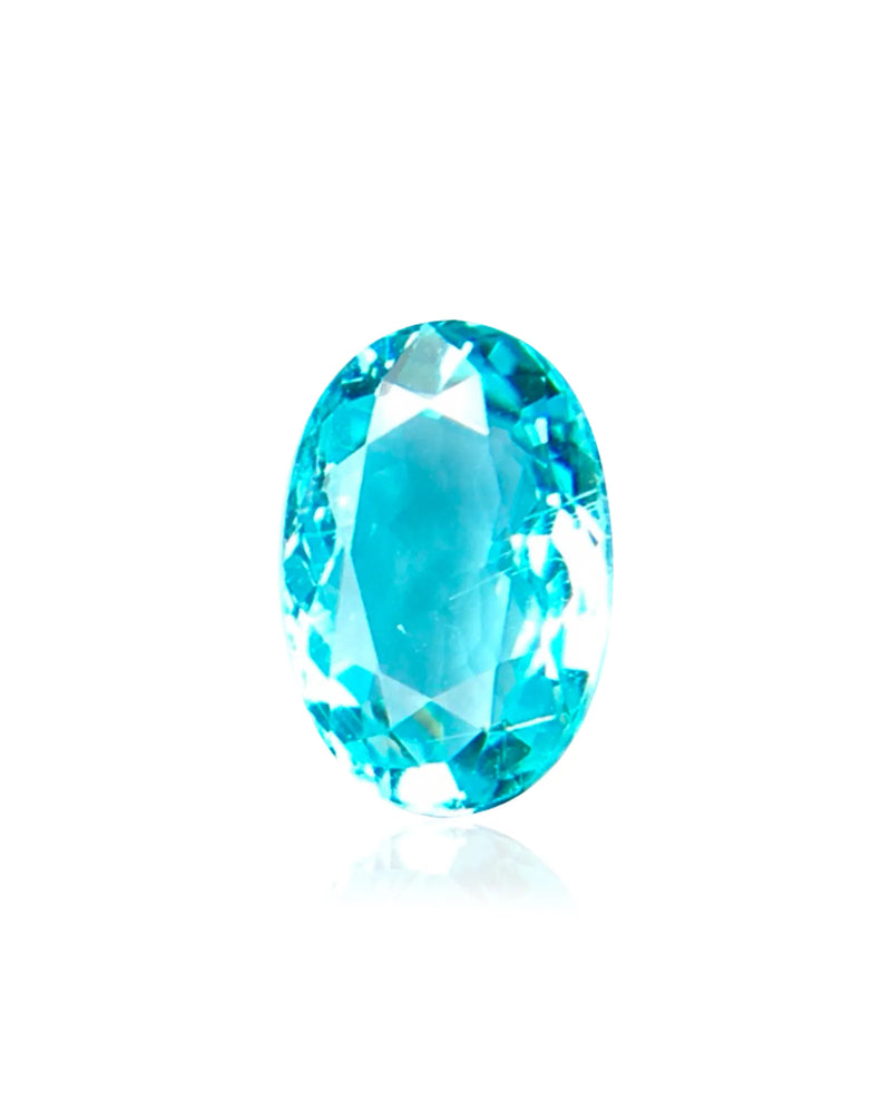 0.75ct natural Paraiba tourmaline oval cut neon blue | SARATTI
