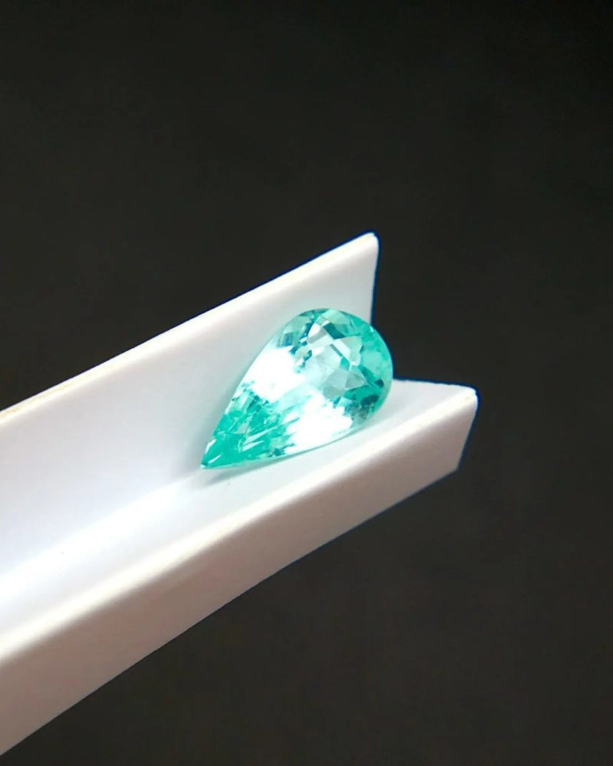 0.78ct Natural Tourmaline pear with faceted finish | SARATTI