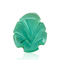0.79 carats Green Natural Emerald | Carved Leaf