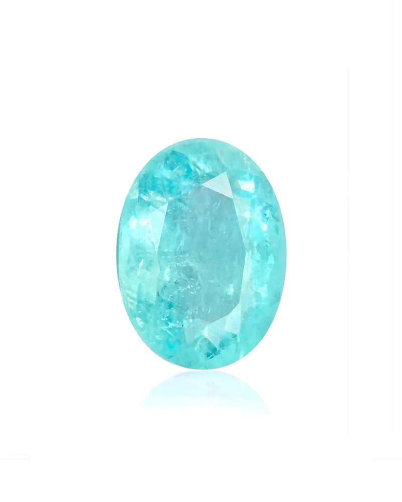 0.85ct natural Paraiba tourmaline oval greenish blue | SARATTI
