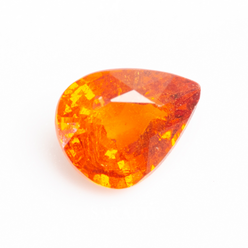 0.87 carats Pear Natural Spessartine Garnet Gemstone  - SARATTI