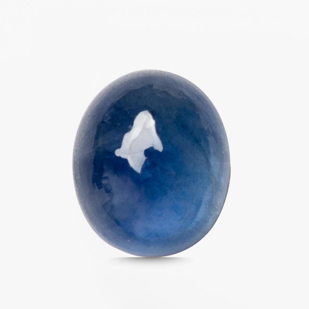 0.88 Carats Oval Cabochon Blue Sapphire Gemstone – 5.8 × 5 mm