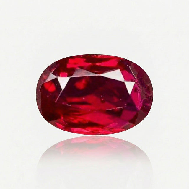 0.89ct Pigeon Blood Ruby oval cut Mozambique unheated | SARATTI