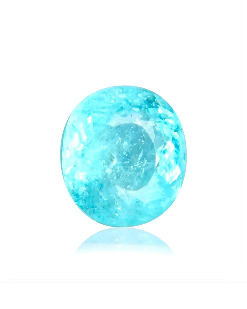 0.90ct natural Paraiba tourmaline oval greenish blue | SARATTI
