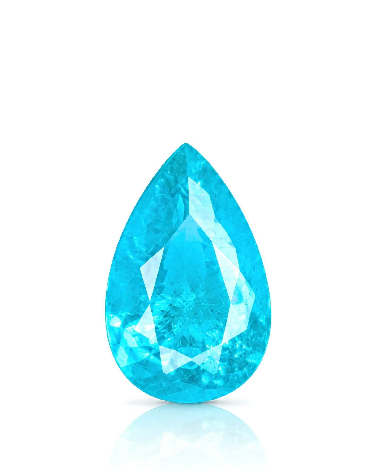 0.91 carat Natural Brazilian Paraiba Tourmaline pear main view | SARATTI