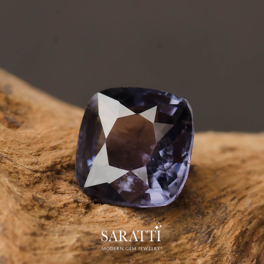 Light Purple Spinel Gemstone - 0.92 Carat Cushion Cut | Modern Gem Jewelry | Saratti