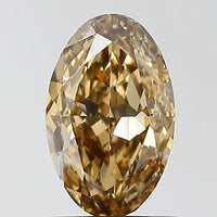0.96ct Oval Natural Diamond (Colour Fancy Dark Yellowish Brown, Clarity VS2, GIA Certified)