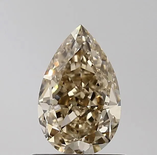 0.96ct Pear Natural Diamond (Colour Fancy Light Yellowish Brown, Clarity VS1, GIA Certified)