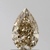 0.96ct Pear Natural Diamond (Colour Fancy Light Yellowish Brown, Clarity VS1, GIA Certified)