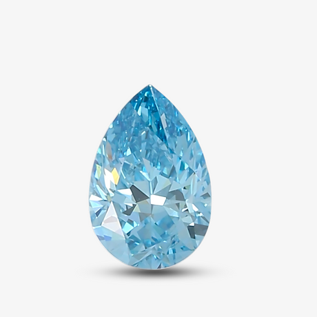 0.97cts Blue Natural Diamond Gemstone | Treated Pear Cut | Saratti