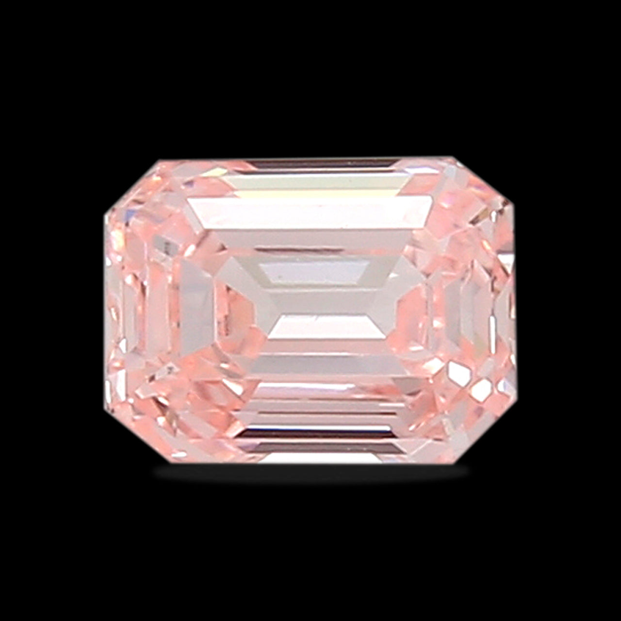 0.97 carats Emerald Cut Fancy Intense Pink Natural Diamond