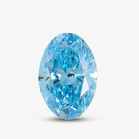 0.99 carat Aqua Blue Oval Natural Treated Diamond | Saratti