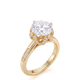 Elina • Round Moissanite Engagement Ring in White Gold