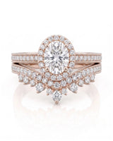 Oval Moissanite Engagement Ring in White Gold