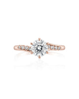 Saoirse – Natural Round Diamond Six-Prong Twisted-Shank Engagement Ring