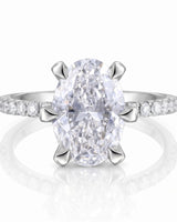 Gretta • Oval Moissanite Ring in Yellow Gold
