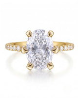 Gretta • Oval Moissanite Ring in Yellow Gold