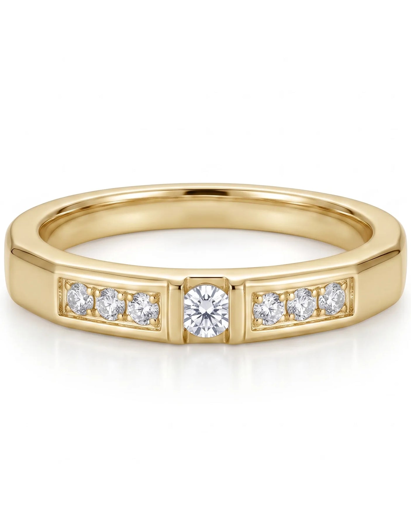 Gilded Glamour Wedding Ring Set | His & Hers