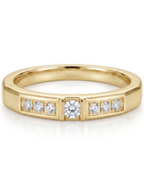 Gilded Glamour Wedding Ring Set | His & Hers