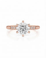 Dakota – Natural Round Diamond Two-Tone Six-Prong Engagement Ring