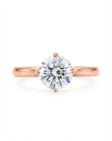 Claudine – Natural Round Diamond Solitaire Engagement Ring