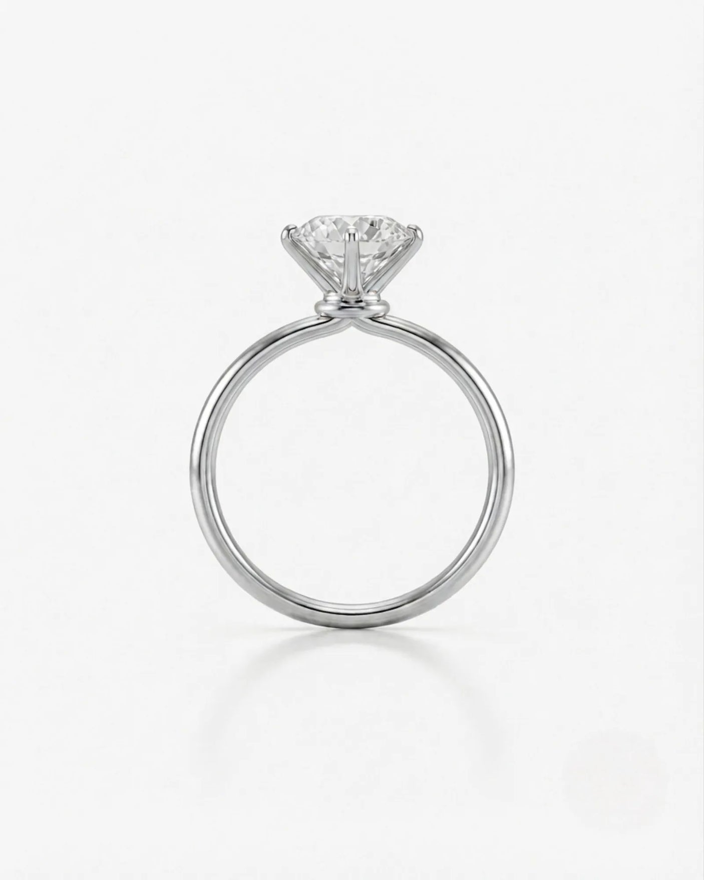 Beila – Starry Symphony Natural Round Diamond Six-Prong Solitaire Ring