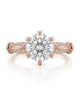 Kirina – Brilliant Bliss Natural Round Diamond Two-Tone Engagement Ring