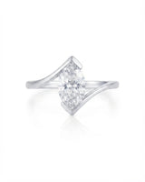 Marquise Möbius – Natural Marquise-Cut Diamond Semi-Tension Ring