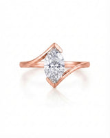 Marquise Möbius – Natural Marquise-Cut Diamond Semi-Tension Ring