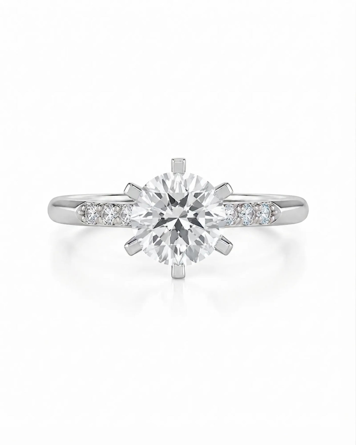 Dakota – Natural Round Diamond Two-Tone Six-Prong Engagement Ring