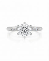 Dakota – Natural Round Diamond Two-Tone Six-Prong Engagement Ring