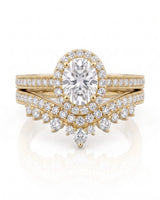 Oval Moissanite Engagement Ring in White Gold