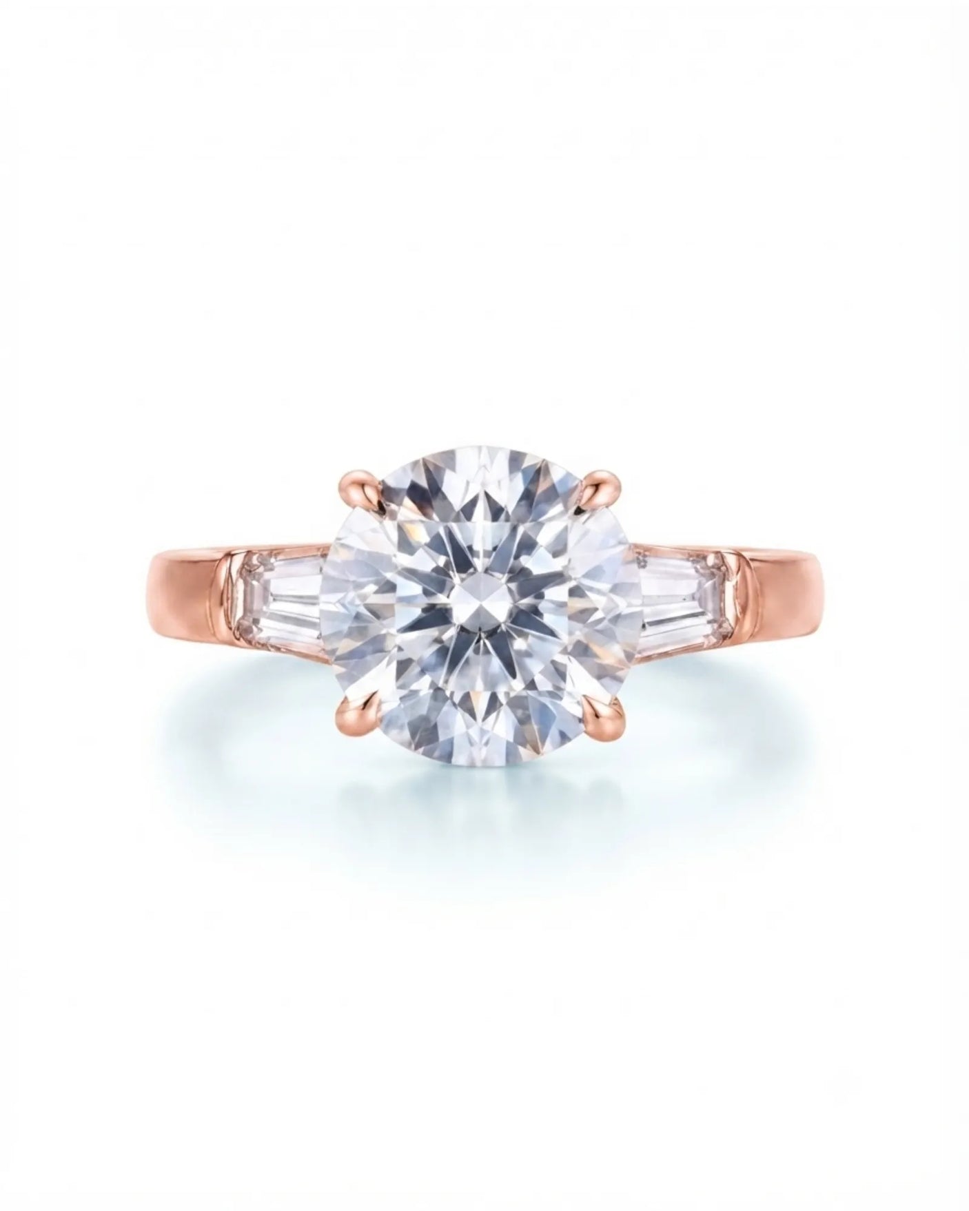 Terzo Tesoro – Natural Round Diamond Three-Stone Engagement Ring