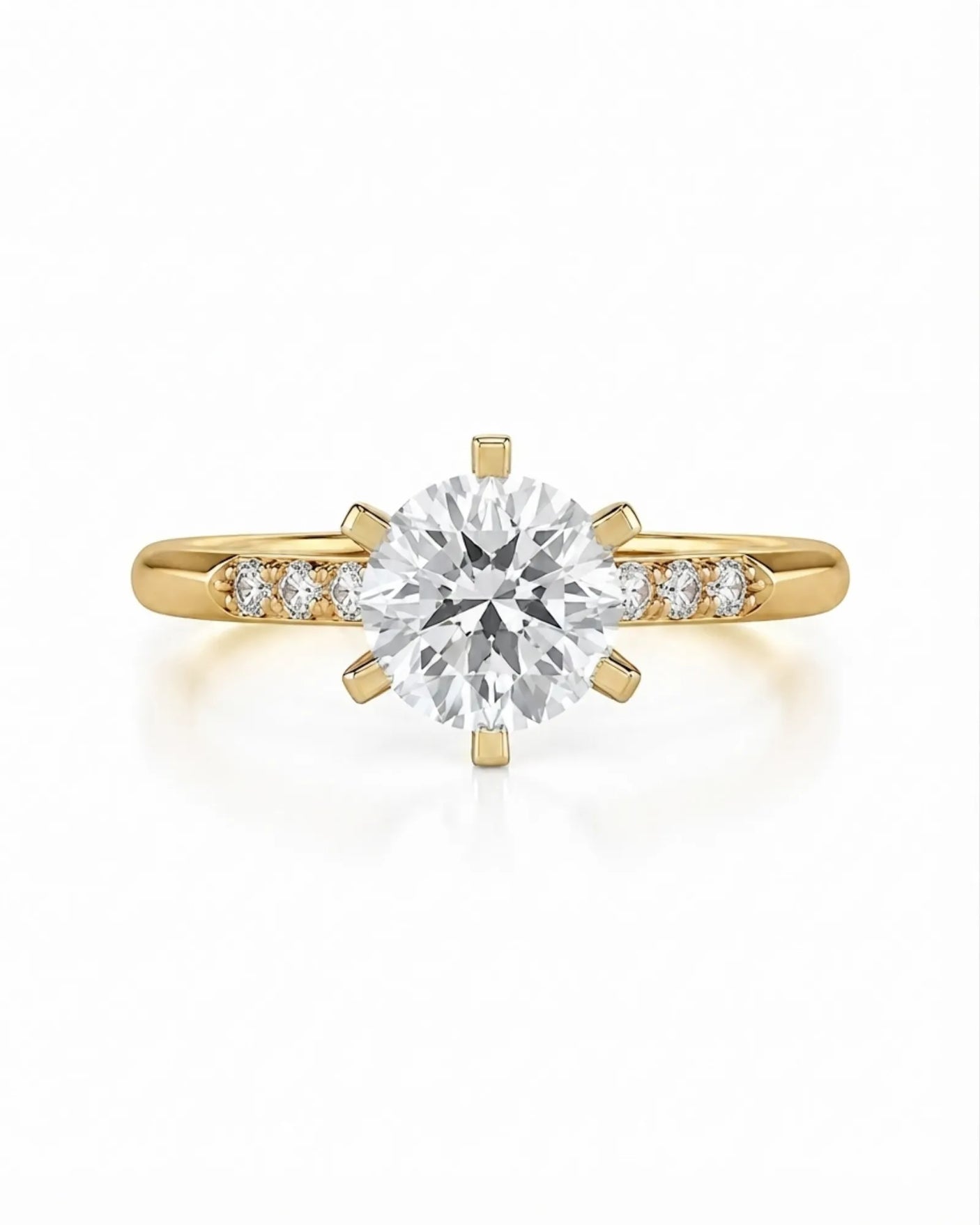 Dakota – Natural Round Diamond Two-Tone Six-Prong Engagement Ring