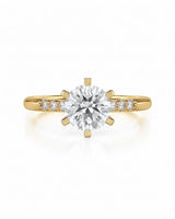 Dakota – Natural Round Diamond Two-Tone Six-Prong Engagement Ring