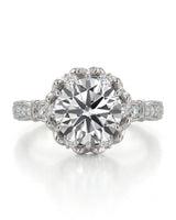 Suki – Timeless Spark Natural Round Diamond Vintage Halo Ring