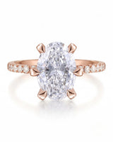 Gretta • Oval Moissanite Ring in Yellow Gold