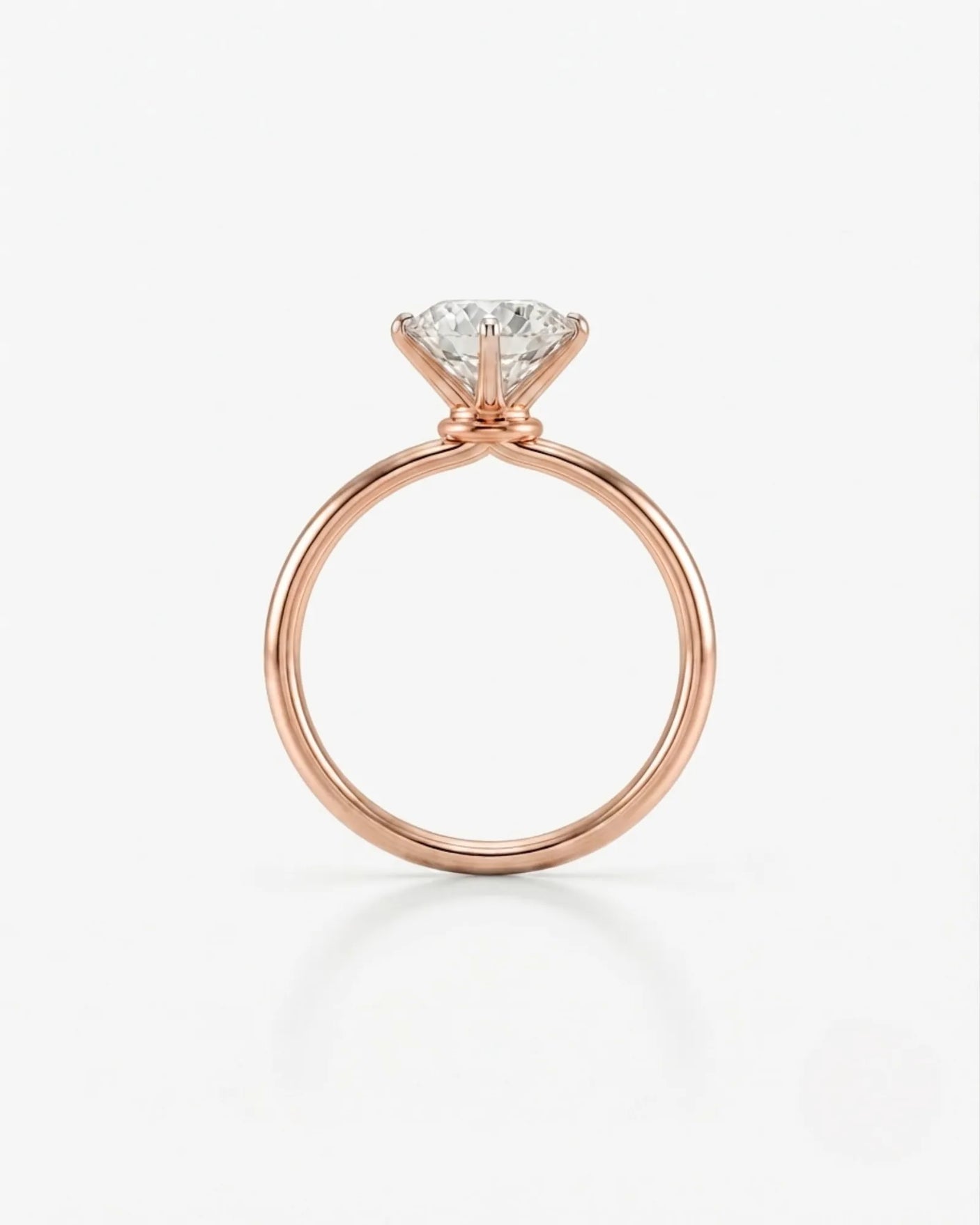Beila – Starry Symphony Natural Round Diamond Six-Prong Solitaire Ring
