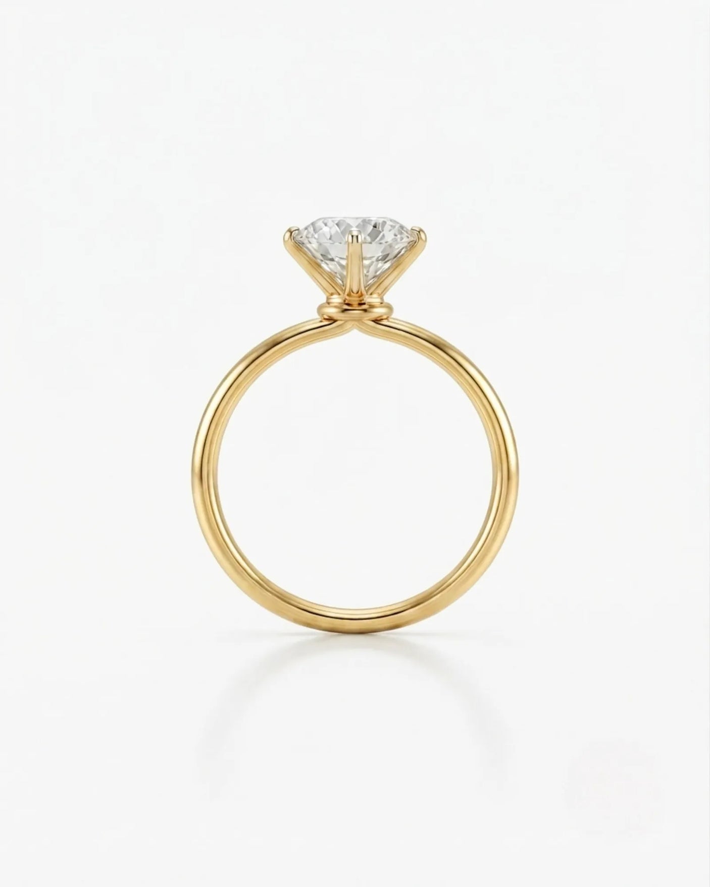 Beila – Starry Symphony Natural Round Diamond Six-Prong Solitaire Ring