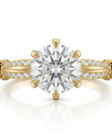 Kirina – Brilliant Bliss Natural Round Diamond Two-Tone Engagement Ring