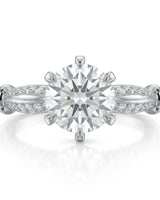 Kirina – Brilliant Bliss Natural Round Diamond Two-Tone Engagement Ring