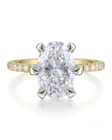 Gretta • Oval Moissanite Ring in Yellow Gold