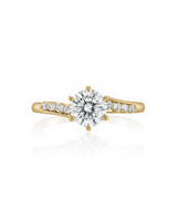 Saoirse – Natural Round Diamond Six-Prong Twisted-Shank Engagement Ring
