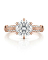 Kirina – Brilliant Bliss Natural Round Diamond Two-Tone Engagement Ring